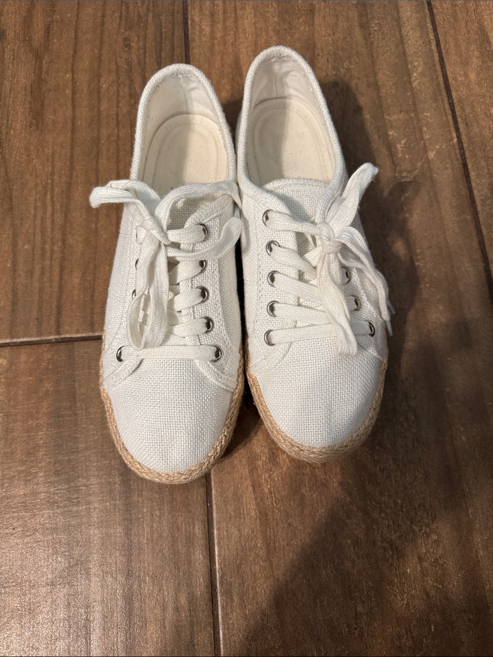 Tommy Bahama White Canvas Espadrille Sneakers